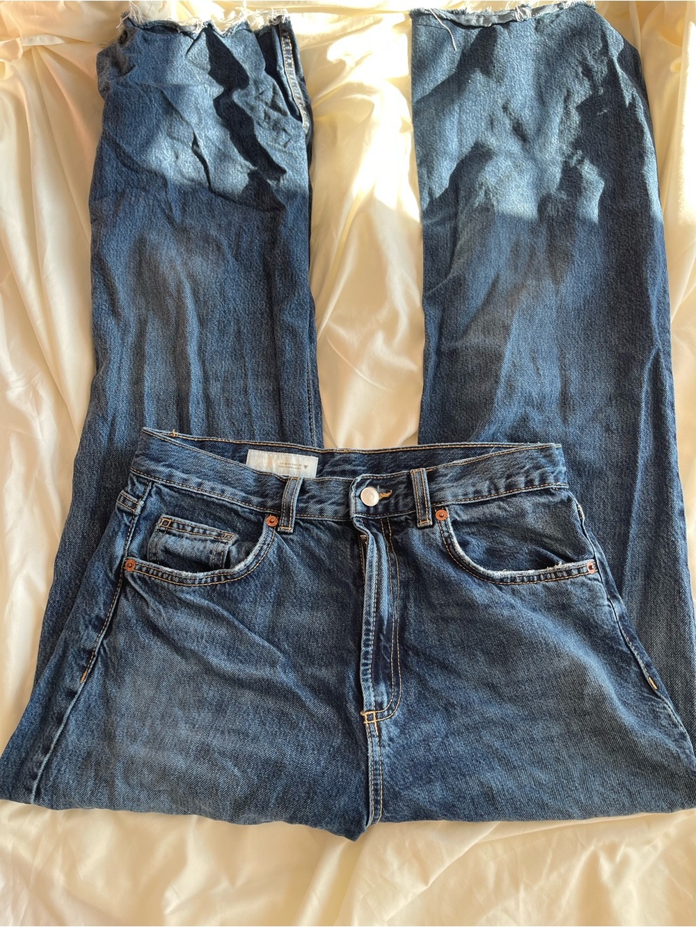 Classic Men's Blue Denim Jeans - Straight Fit